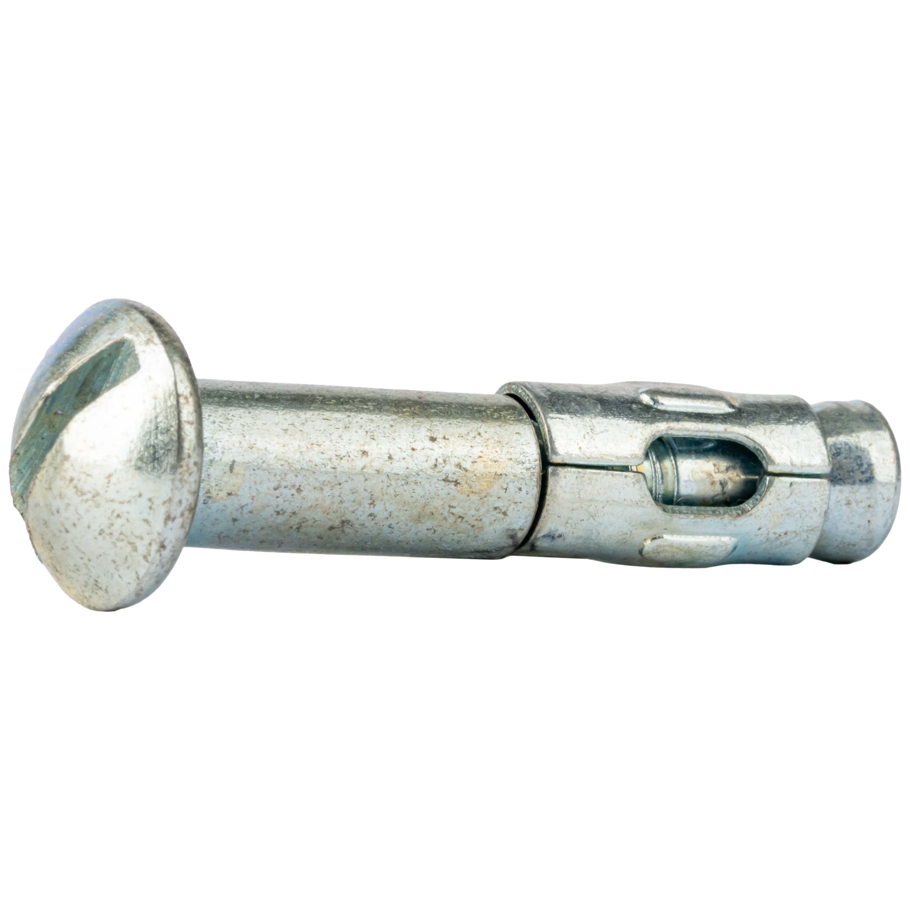 Steel Sleeve Anchor Bolts - Slotted Round - 1/4 x 2-3/4